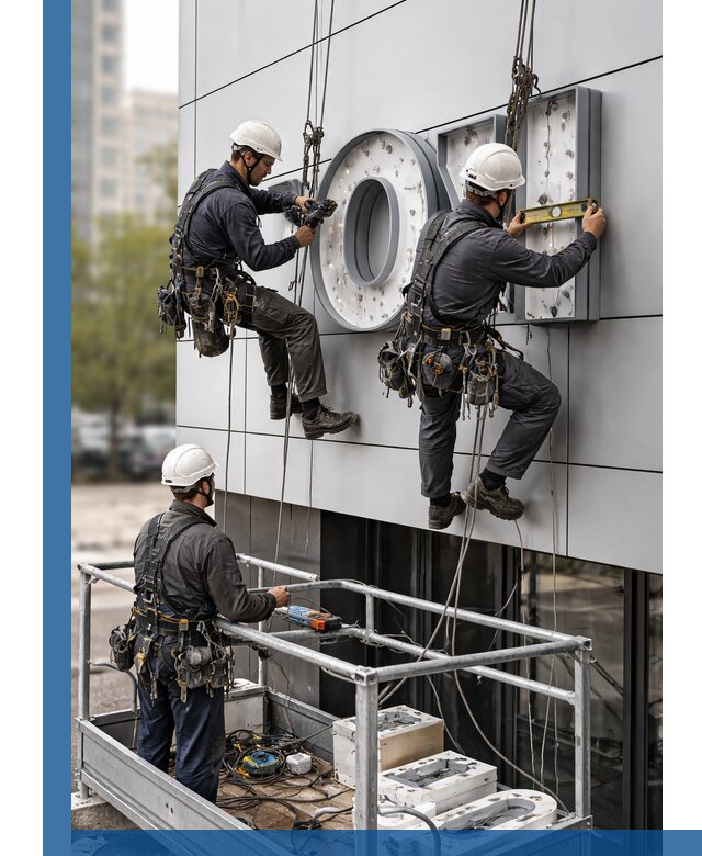 Профессиональный монтаж световых букв в Бийске под ключ