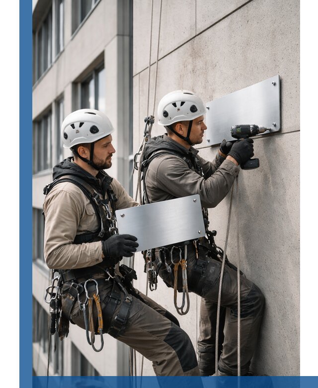 Монтаж табличек и указателей в Бийске для зданий и сооружений