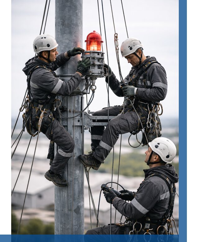 Монтаж заградительных огней в Бийске от 8829 р. | ВЫСОТНИК-Бск