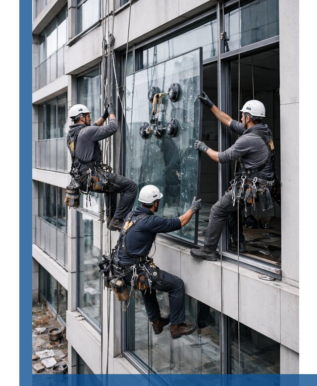 Фасадное остекление и монтаж витражей зданий в Бийске под ключ
