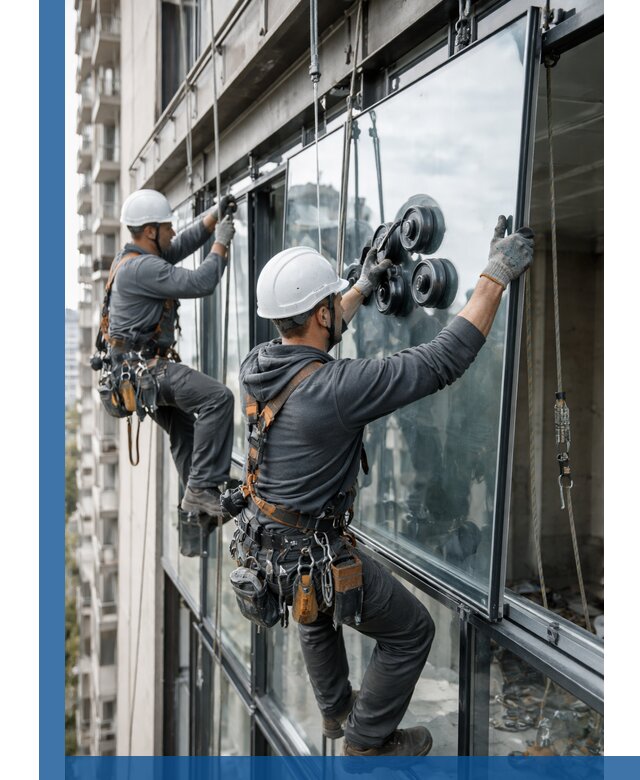 Витражное остекление фасадов и лоджий в Бийске под ключ