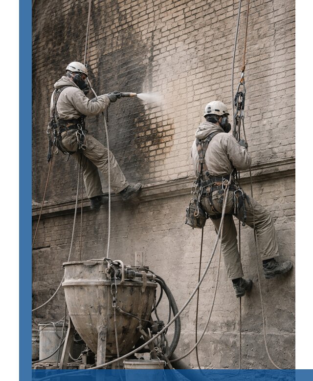 Пескоструйная очистка фасадов в Бийске профессионально