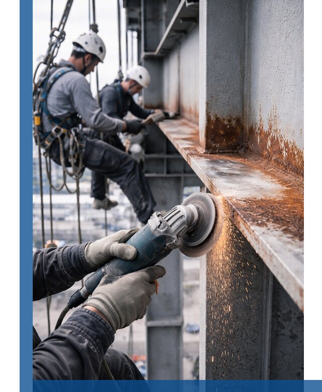 Зачистка металла от ржавчины и подготовка поверхностей в Бийске