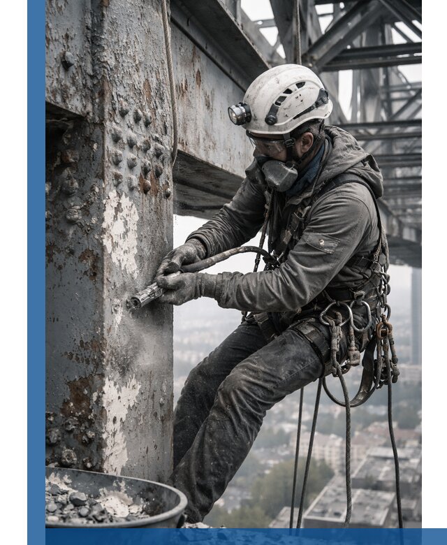 Удаление старой краски с металлических конструкций в Бийске