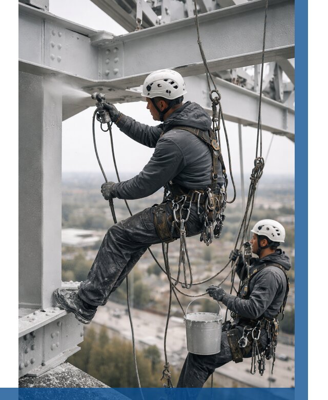 Покраска металлоконструкций на высоте в Бийске 364 р |ВЫСОТНИК-Бск