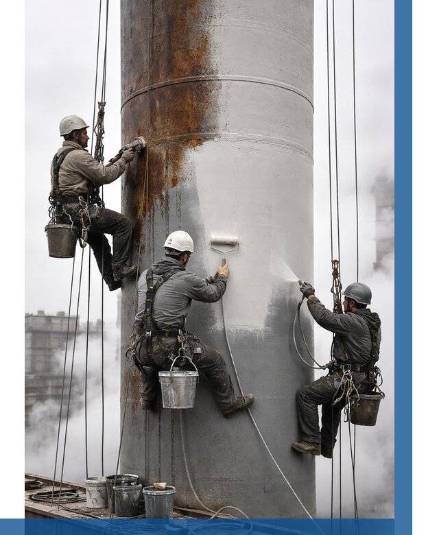 Покраска дымовых труб в Бийске от 8829 р. | ВЫСОТНИК-Бск