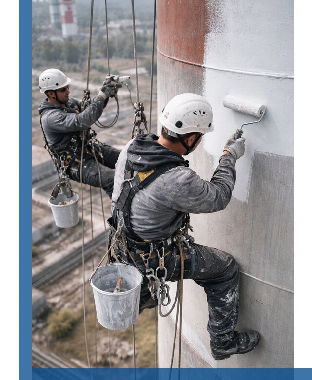 Покраска дымовых труб в Бийске: антикоррозийная защита и восстановление