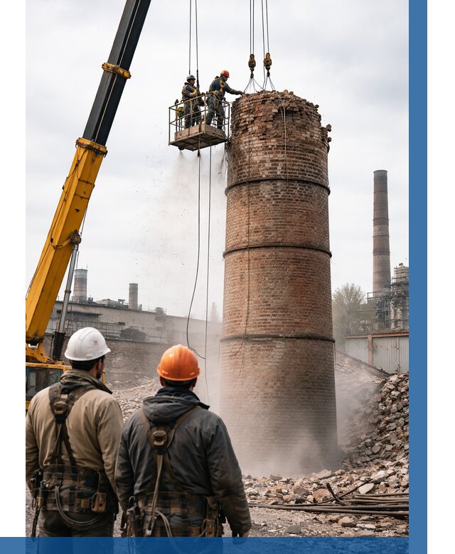 Демонтаж дымовой трубы в Бийске от 93483 р. | ВЫСОТНИК-Бск, смета