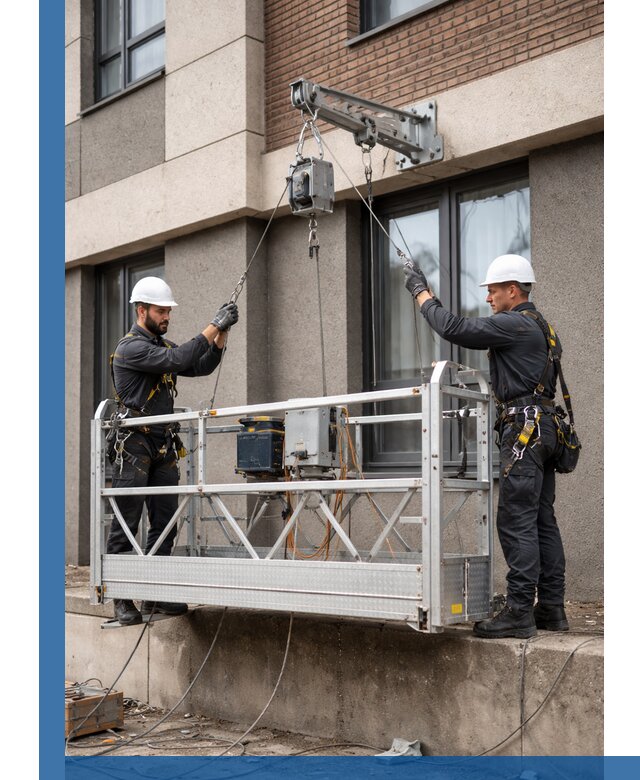 Монтаж и подъем фасадной люльки в Бийске с гарантией безопасности