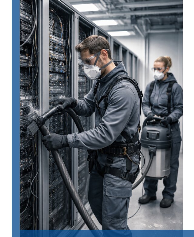 Обеспыливание серверной комнаты в Бийске, профессиональная очистка