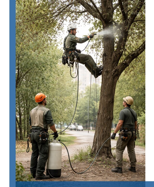 Обработка деревьев от вредителей в Бийске профессиональная защита