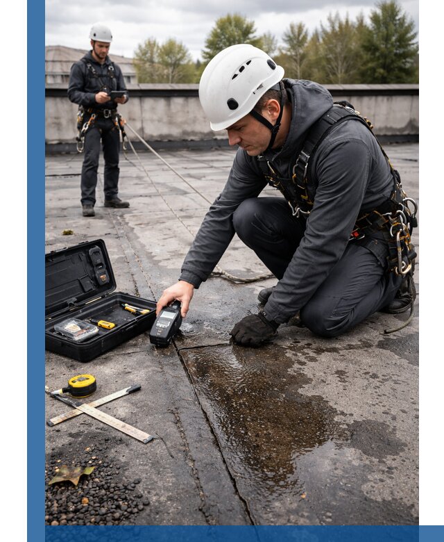 Обследование кровли на протечки и выявление дефектов в Бийске