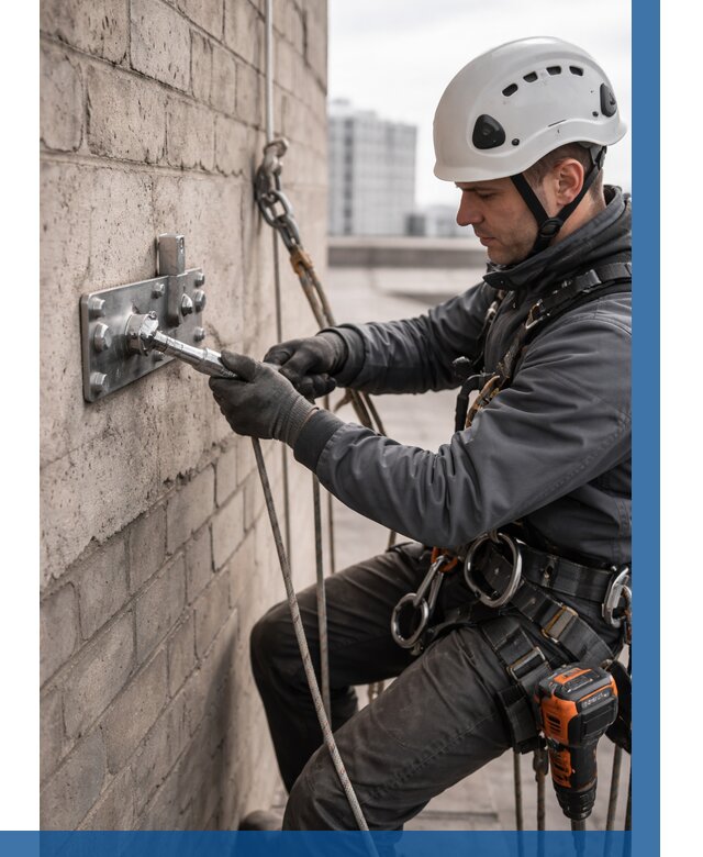 Установка анкерных точек в Бийске от 3635 р. | ВЫСОТНИК-Бск