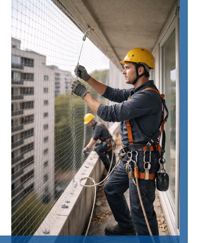 Монтаж сетки от птиц в Бийске от 4674 р. | ВЫСОТНИК-Бск