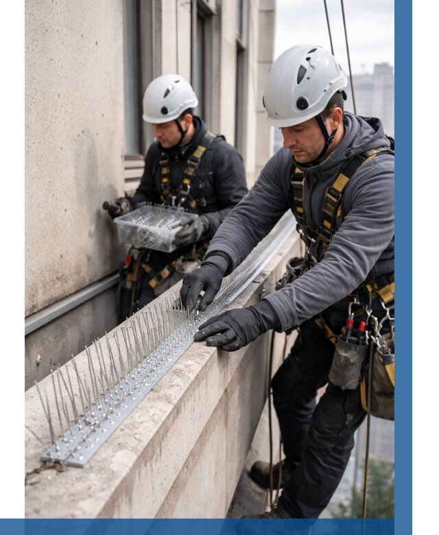 Установка шипов от птиц в Бийске от 883 р. | ВЫСОТНИК-Бск